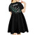 Custom New Zealand Silver Fern Rugby Kid Short Sleeve Dress Aotearoa Kiwi Maori Pattern