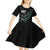 Custom New Zealand Silver Fern Rugby Kid Short Sleeve Dress Aotearoa Kiwi Maori Pattern