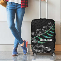 Custom New Zealand Silver Fern Rugby Luggage Cover Aotearoa Kiwi Maori Pattern LT14