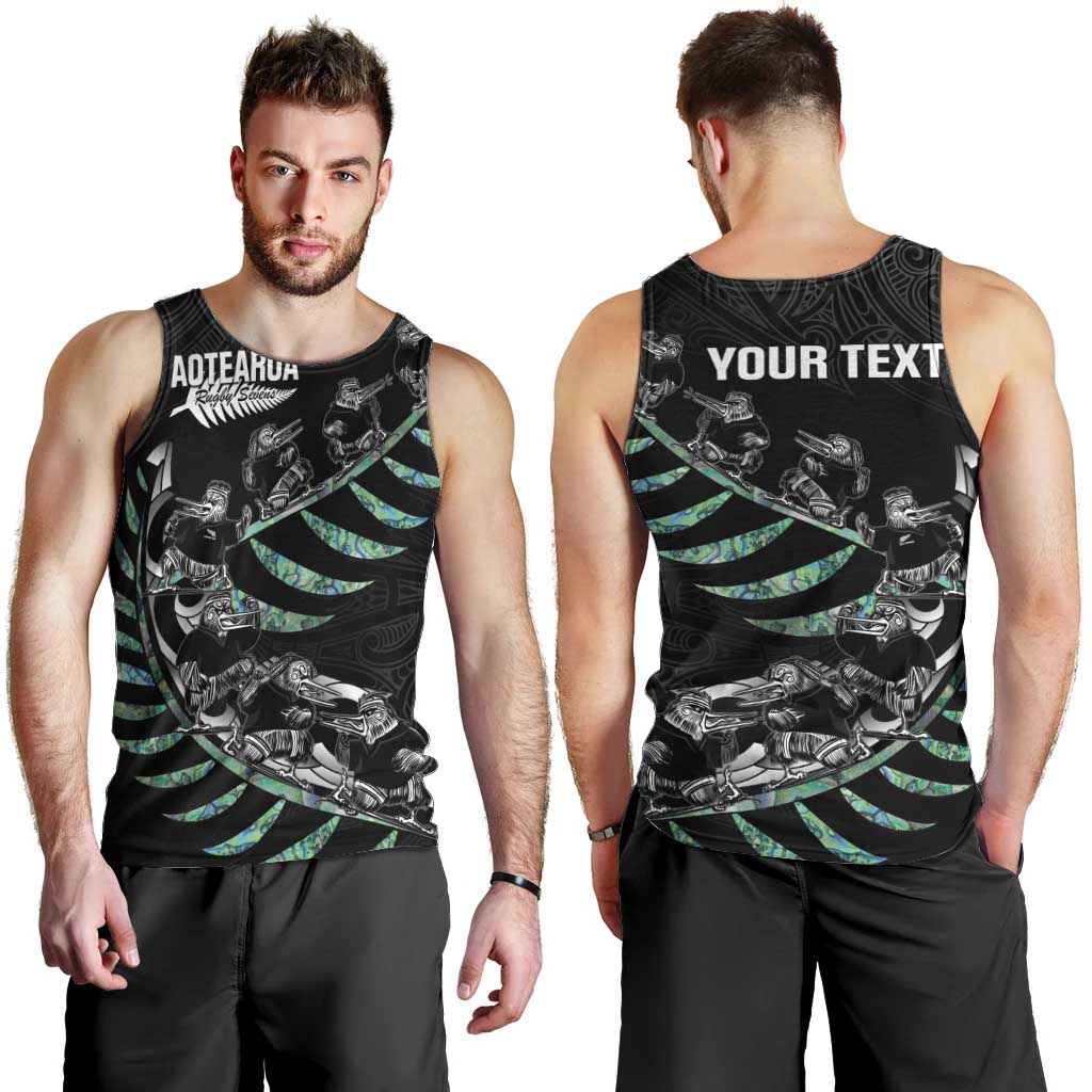 Custom New Zealand Silver Fern Rugby Men Tank Top Aotearoa Kiwi Maori Pattern
