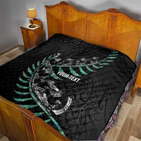 Custom New Zealand Silver Fern Rugby Quilt Aotearoa Kiwi Maori Pattern LT14