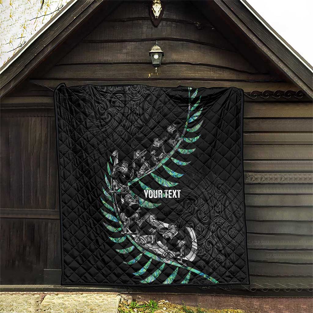 Custom New Zealand Silver Fern Rugby Quilt Aotearoa Kiwi Maori Pattern LT14