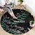 Custom New Zealand Silver Fern Rugby Round Carpet Aotearoa Kiwi Maori Pattern LT14