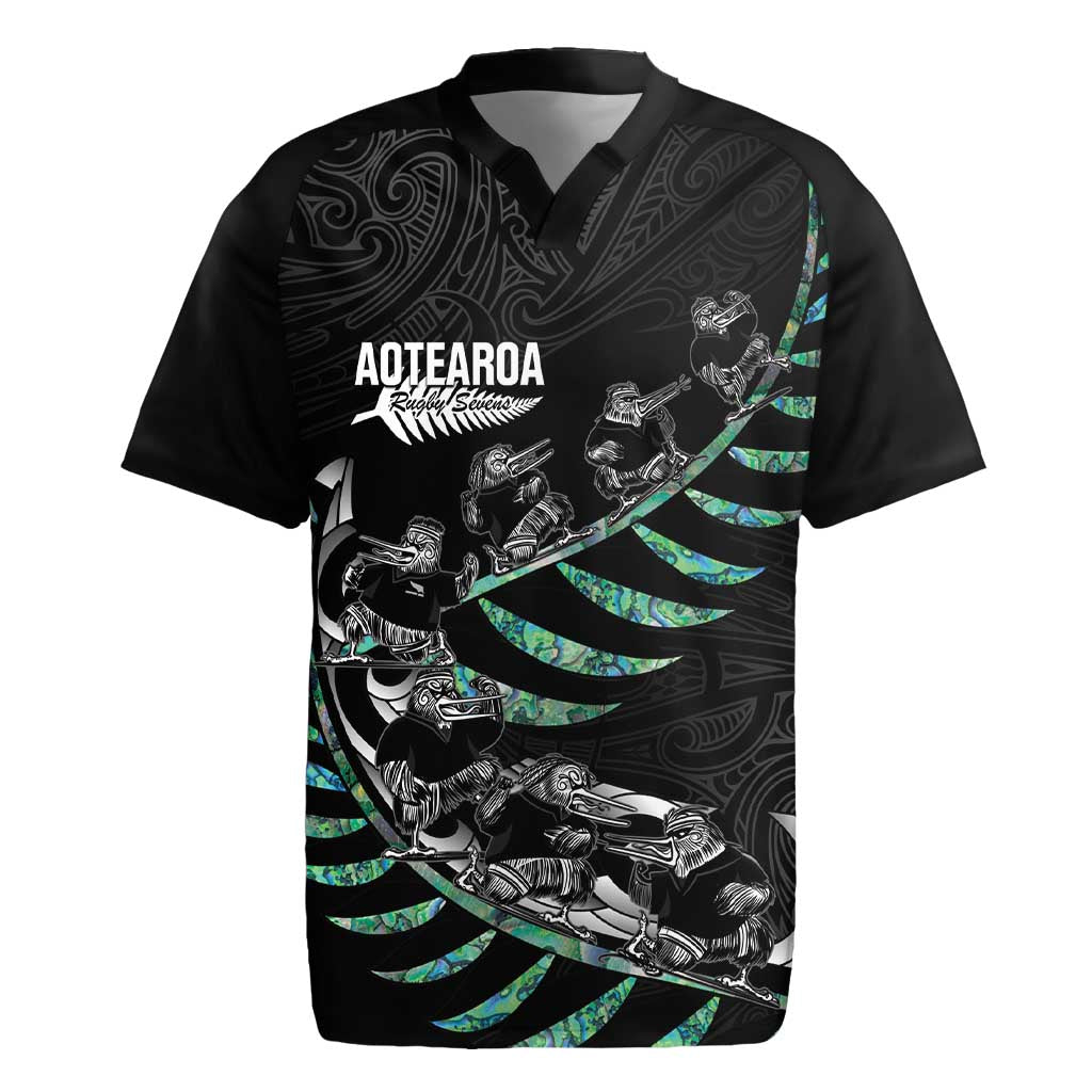 Custom New Zealand Silver Fern Rugby Rugby Jersey Aotearoa Kiwi Maori Pattern