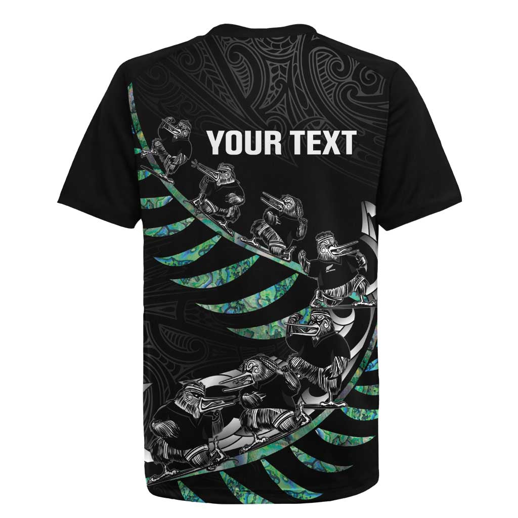 Custom New Zealand Silver Fern Rugby Rugby Jersey Aotearoa Kiwi Maori Pattern