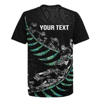 Custom New Zealand Silver Fern Rugby Rugby Jersey Aotearoa Kiwi Maori Pattern