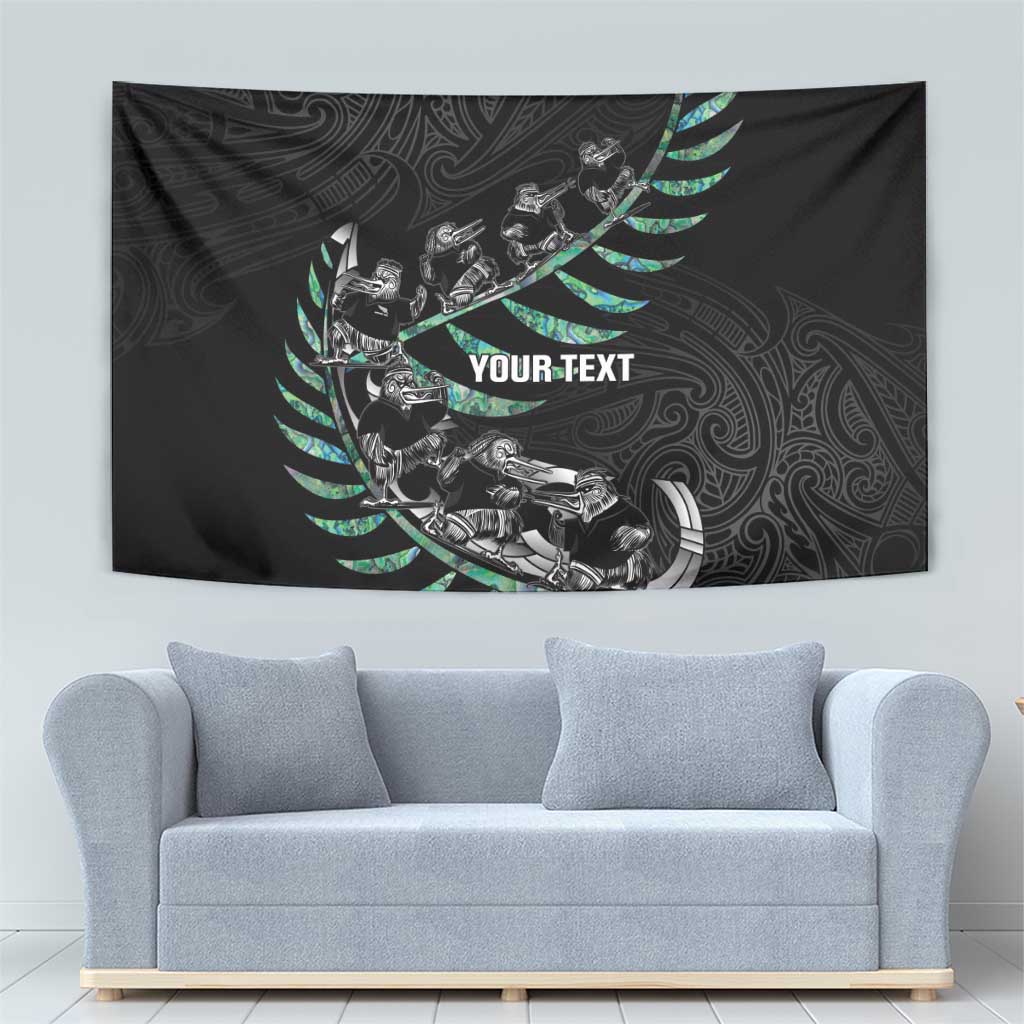 Custom New Zealand Silver Fern Rugby Tapestry Aotearoa Kiwi Maori Pattern LT14