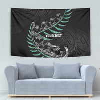 Custom New Zealand Silver Fern Rugby Tapestry Aotearoa Kiwi Maori Pattern LT14