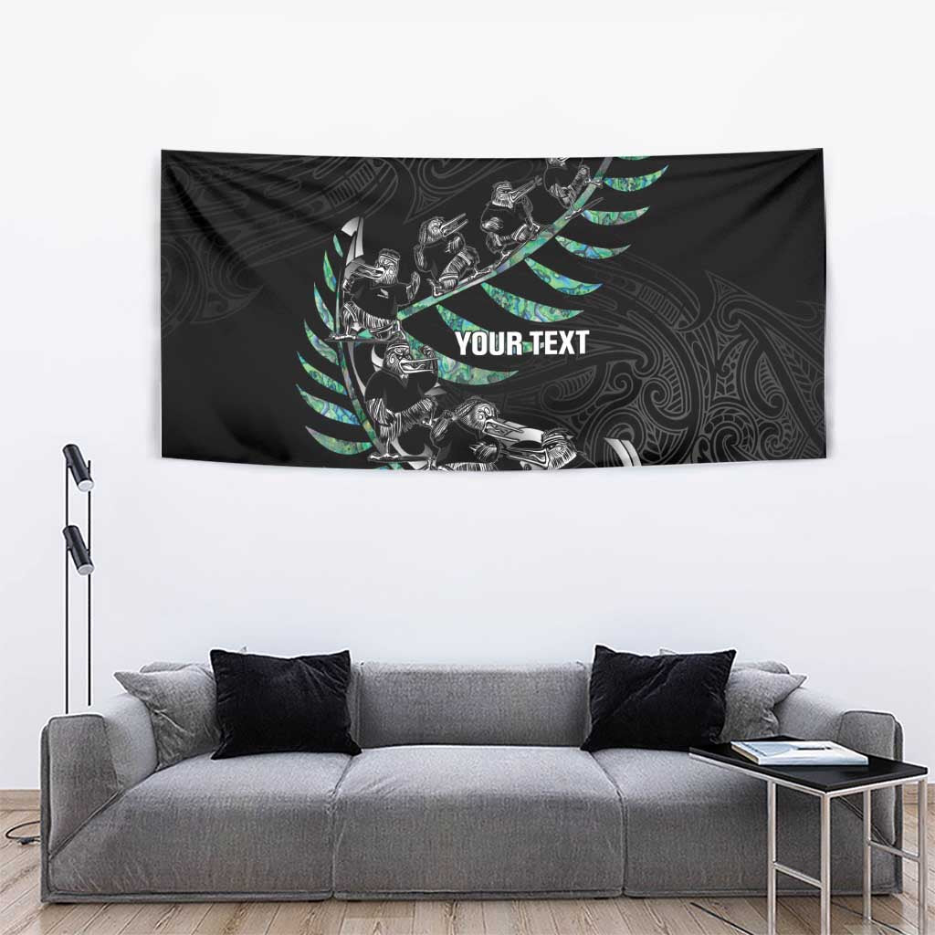 Custom New Zealand Silver Fern Rugby Tapestry Aotearoa Kiwi Maori Pattern LT14