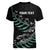 Custom New Zealand Silver Fern Rugby Women V-Neck T-Shirt Aotearoa Kiwi Maori Pattern