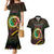 Personalised Vanuatu Couples Matching Mermaid Dress and Hawaiian Shirt Yumi 44 Hapi Independens Dei - Black Version