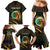 Personalised Vanuatu Family Matching Mermaid Dress and Hawaiian Shirt Yumi 44 Hapi Independens Dei - Black Version