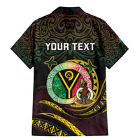 Personalised Vanuatu Family Matching Mermaid Dress and Hawaiian Shirt Yumi 45th Hapi Independens Dei - Black Version LT14 - Polynesian Pride