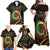 Personalised Vanuatu Family Matching Off Shoulder Maxi Dress and Hawaiian Shirt Yumi 44 Hapi Independens Dei - Black Version