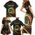 Personalised Vanuatu Family Matching Short Sleeve Bodycon Dress and Hawaiian Shirt Yumi 44 Hapi Independens Dei - Black Version