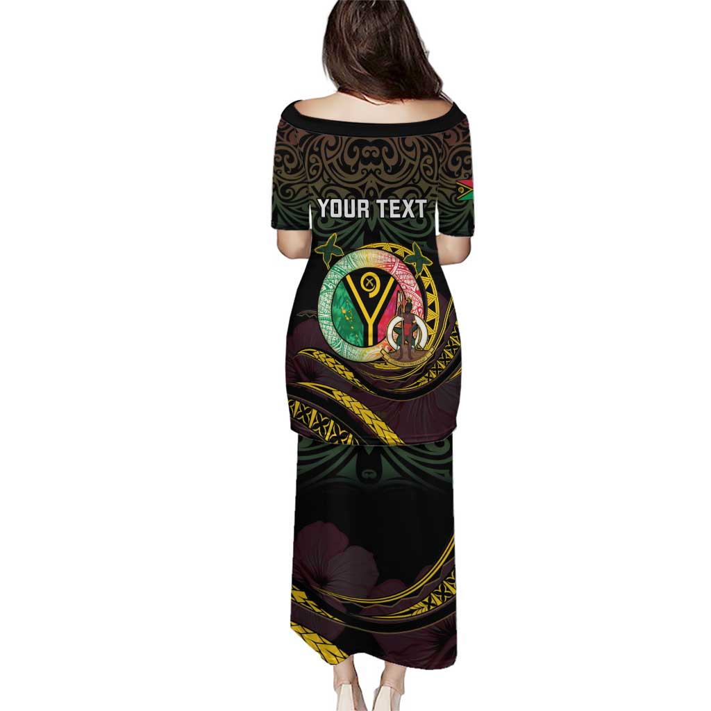 Personalised Vanuatu Puletasi Yumi 45th Hapi Independens Dei - Black Version LT14 - Polynesian Pride