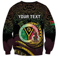 Personalised Vanuatu Sweatshirt Yumi 45th Hapi Independens Dei - Black Version LT14 - Polynesian Pride