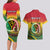 Personalised Vanuatu Couples Matching Long Sleeve Bodycon Dress and Hawaiian Shirt Yumi 44 Hapi Independens Dei - Reggae Version