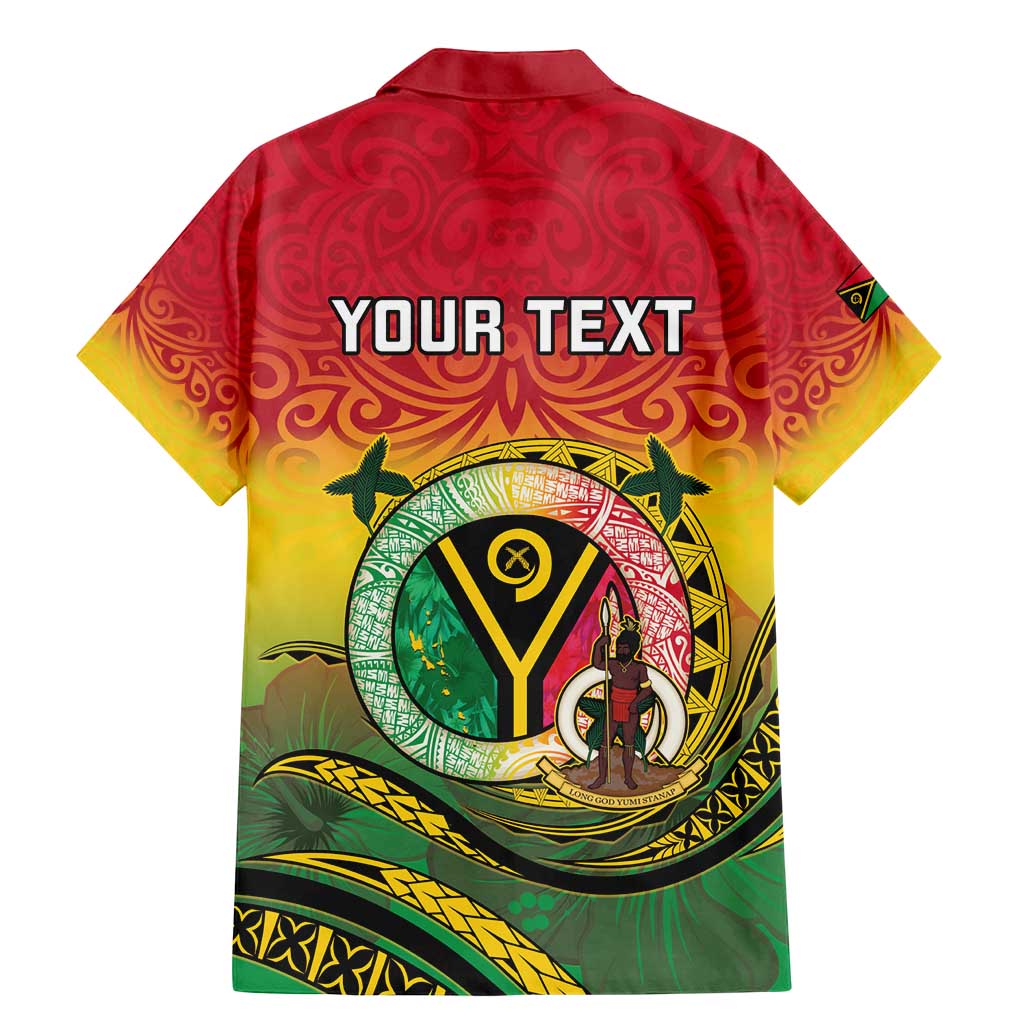 Personalised Vanuatu Family Matching Mermaid Dress and Hawaiian Shirt Yumi 45th Hapi Independens Dei - Reggae Version LT14 - Polynesian Pride