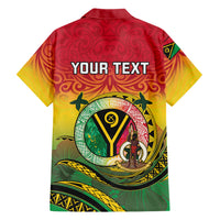 Personalised Vanuatu Family Matching Off The Shoulder Long Sleeve Dress and Hawaiian Shirt Yumi 46th Hapi Independens Dei - Reggae Version LT14 - Polynesian Pride