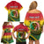 Personalised Vanuatu Family Matching Off Shoulder Short Dress and Hawaiian Shirt Yumi 44 Hapi Independens Dei - Reggae Version