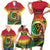 Personalised Vanuatu Family Matching Short Sleeve Bodycon Dress and Hawaiian Shirt Yumi 44 Hapi Independens Dei - Reggae Version