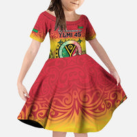 Personalised Vanuatu Family Matching Tank Maxi Dress and Hawaiian Shirt Yumi 45th Hapi Independens Dei - Reggae Version LT14