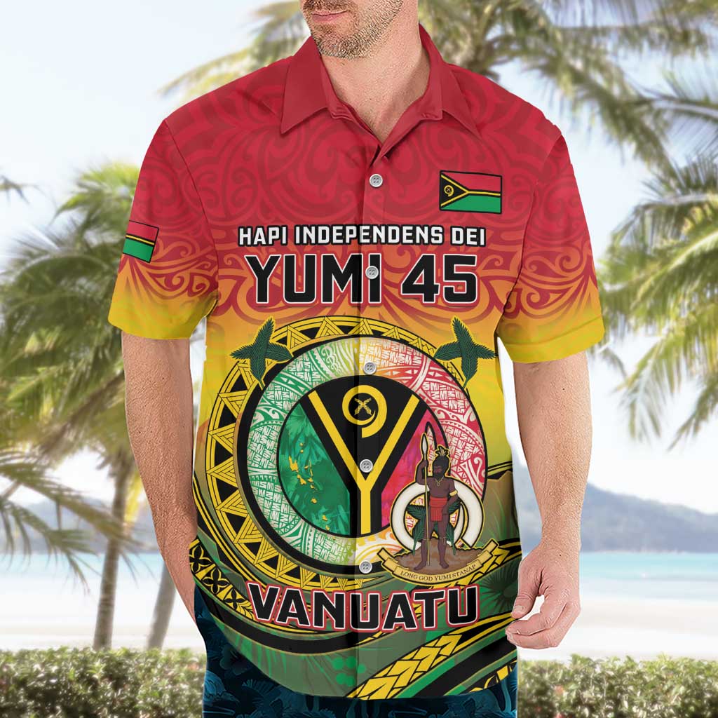 Personalised Vanuatu Hawaiian Shirt Yumi 45th Hapi Independens Dei - Reggae Version LT14 - Polynesian Pride