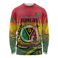 Personalised Vanuatu Long Sleeve Shirt Yumi 45th Hapi Independens Dei - Reggae Version LT14 Unisex Reggae - Polynesian Pride