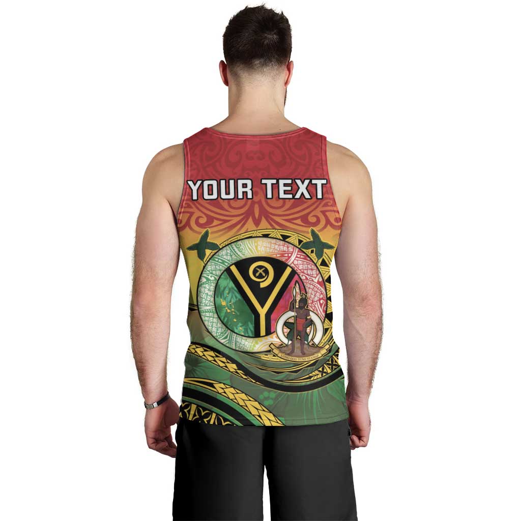 Personalised Vanuatu Men Tank Top Yumi 45th Hapi Independens Dei - Reggae Version LT14 - Polynesian Pride
