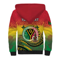 Personalised Vanuatu Sherpa Hoodie Yumi 45th Hapi Independens Dei - Reggae Version LT14 - Polynesian Pride