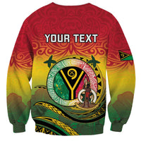 Personalised Vanuatu Sweatshirt Yumi 45th Hapi Independens Dei - Reggae Version LT14 - Polynesian Pride