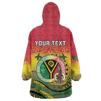Personalised Vanuatu Wearable Blanket Hoodie Yumi 45th Hapi Independens Dei - Reggae Version LT14 - Polynesian Pride