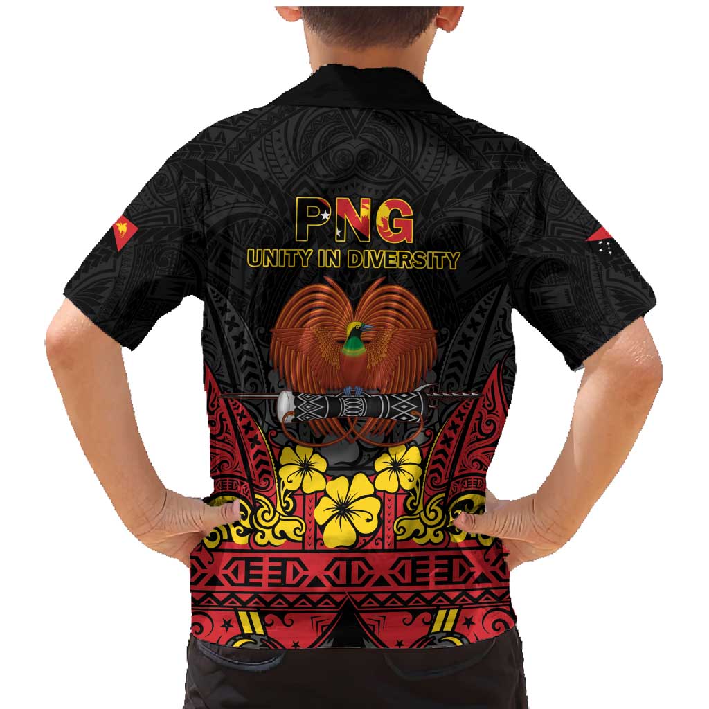 Papua New Guinea Independence Day Family Matching Mermaid Dress and Hawaiian Shirt PNG Bird of Paradise 50th Anniversary LT14