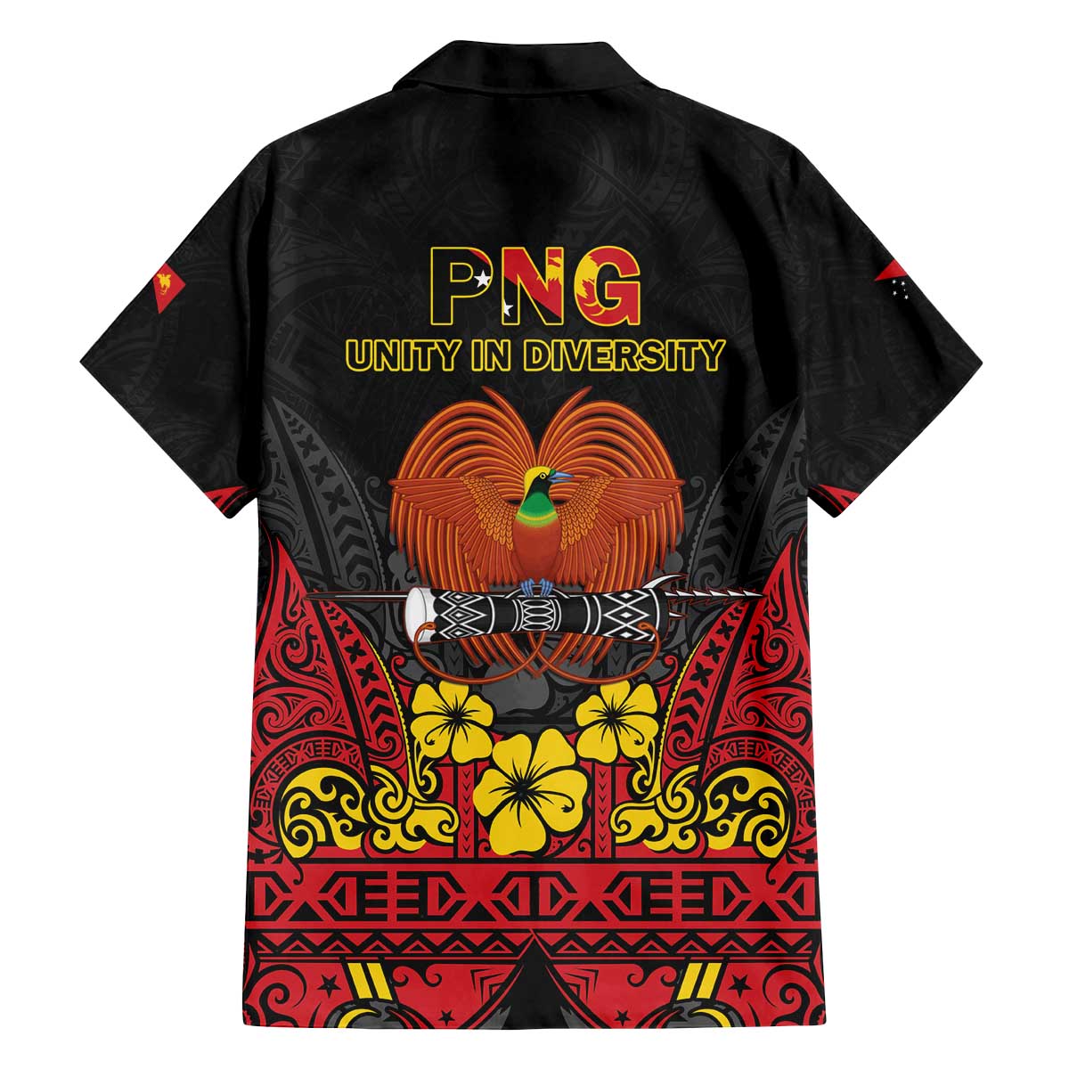 Papua New Guinea Independence Day Family Matching Off The Shoulder Long Sleeve Dress and Hawaiian Shirt PNG Bird of Paradise 50th Anniversary LT14
