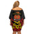 Papua New Guinea Independence Day Family Matching Off Shoulder Short Dress and Hawaiian Shirt PNG Bird of Paradise 49th Anniversary