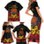 Papua New Guinea Independence Day Family Matching Short Sleeve Bodycon Dress and Hawaiian Shirt PNG Bird of Paradise 49th Anniversary