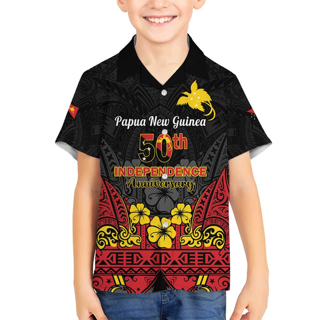 Papua New Guinea Independence Day Family Matching Summer Maxi Dress and Hawaiian Shirt PNG Bird of Paradise 50th Anniversary LT14