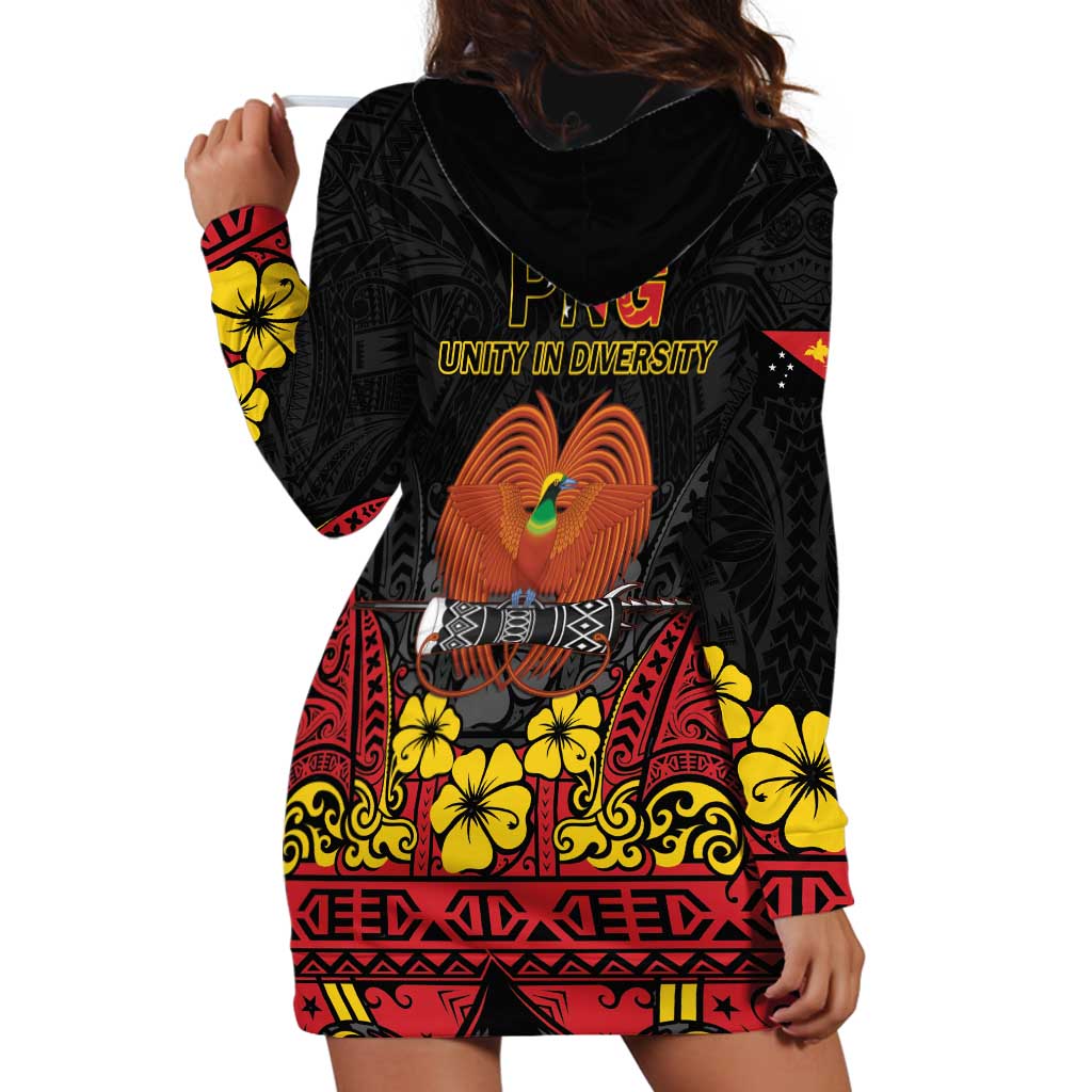 Papua New Guinea Independence Day Hoodie Dress PNG Bird of Paradise 50th Anniversary LT14