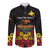 Papua New Guinea Independence Day Long Sleeve Button Shirt PNG Bird of Paradise 50th Anniversary LT14