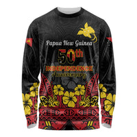 Papua New Guinea Independence Day Long Sleeve Shirt PNG Bird of Paradise 50th Anniversary LT14