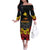 Papua New Guinea Independence Day Off The Shoulder Long Sleeve Dress PNG Bird of Paradise 49th Anniversary