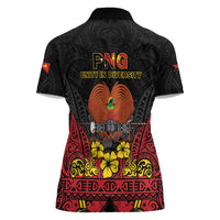 Papua New Guinea Independence Day Women Polo Shirt PNG Bird of Paradise 50th Anniversary LT14