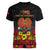 Papua New Guinea Independence Day Women V-Neck T-Shirt PNG Bird of Paradise 50th Anniversary LT14