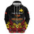 Papua New Guinea Independence Day Zip Hoodie PNG Bird of Paradise 50th Anniversary LT14