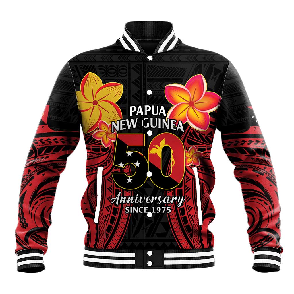 Papua New Guinea Independence Day Baseball Jacket PNG Since 1975 LT14 Unisex Black - Polynesian Pride