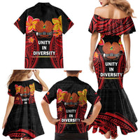 Papua New Guinea Independence Day Family Matching Mermaid Dress and Hawaiian Shirt PNG Since 1975 LT14