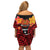 Papua New Guinea Independence Day Family Matching Off Shoulder Short Dress and Hawaiian Shirt PNG Since 1975