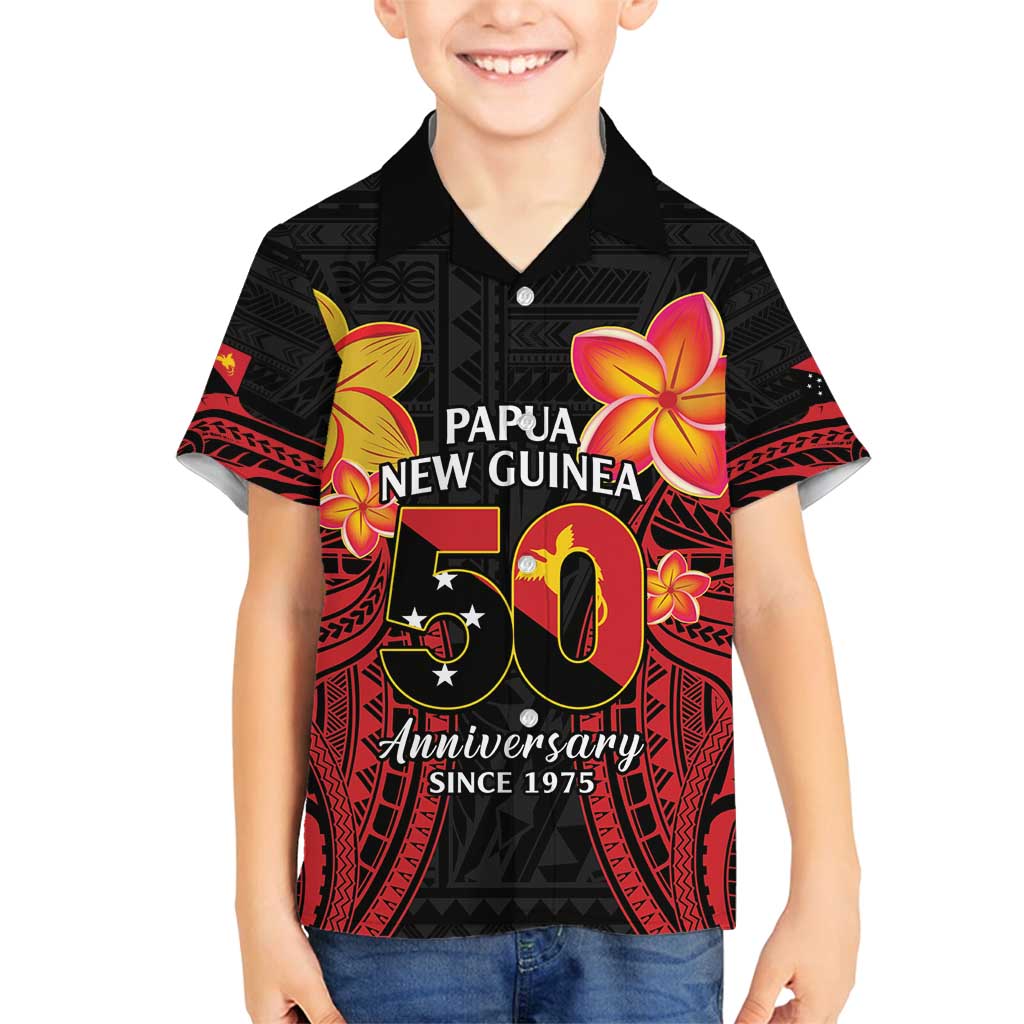 Papua New Guinea Independence Day Family Matching Off Shoulder Short Dress and Hawaiian Shirt PNG Since 1975 LT14