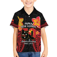 Papua New Guinea Independence Day Family Matching Off Shoulder Short Dress and Hawaiian Shirt PNG Since 1975 LT14